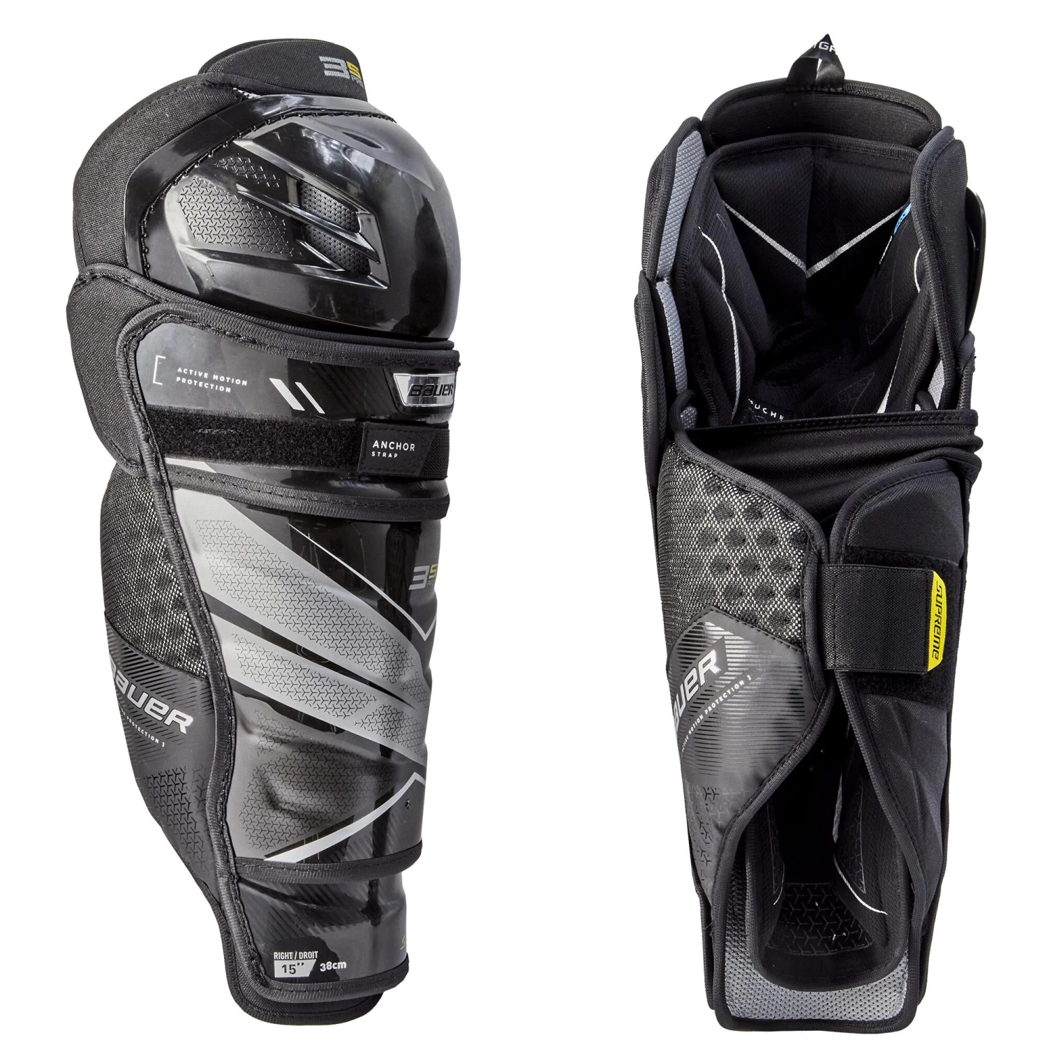 Bauer Supreme 3S Pro Intermediate Hockey Shin Guards (2021) - Image 2