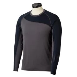 Bauer Pro Youth Long Sleeve Base Layer Top - Dark Grey/Black (2019)